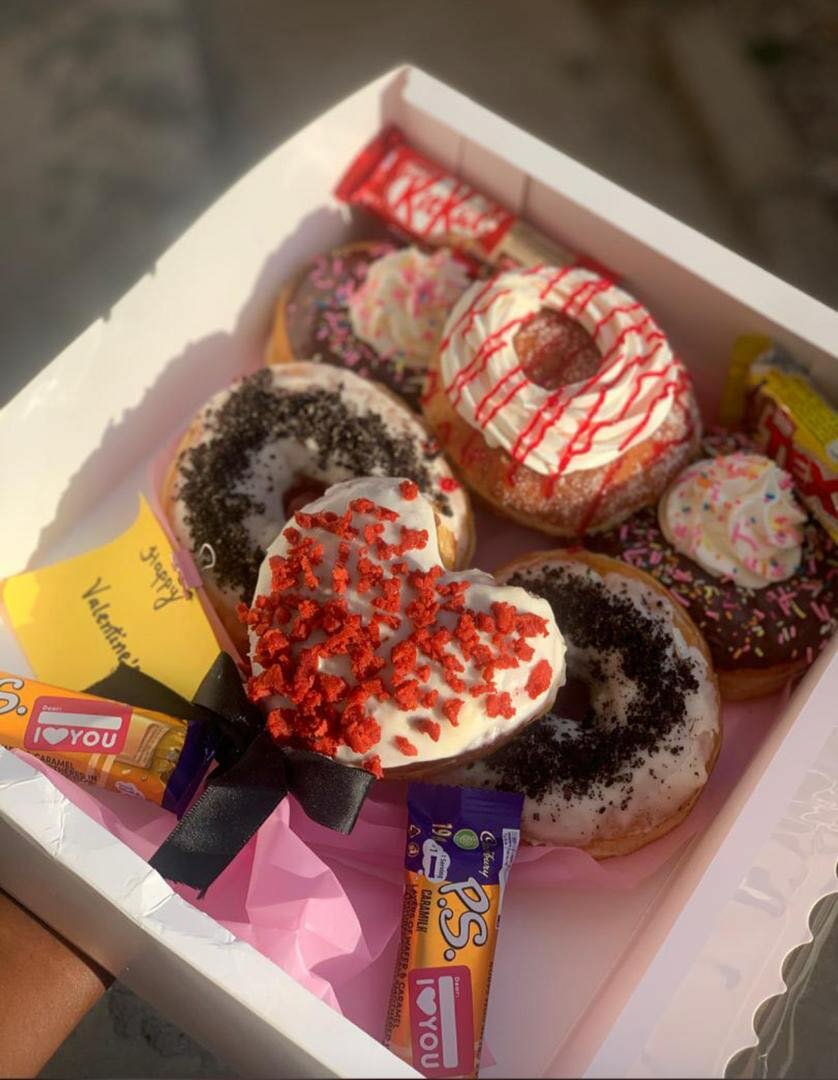 Bouquets,Donuts and teddy bear