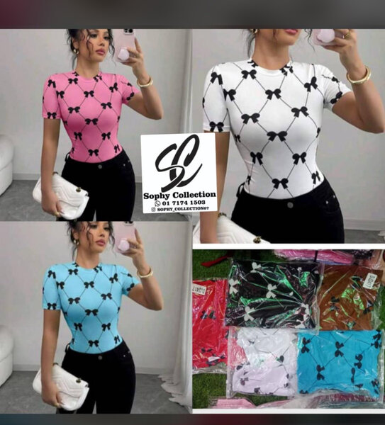 Women's Bow Pattern T-Shirt