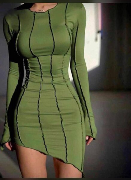 Robe côtelée élégante