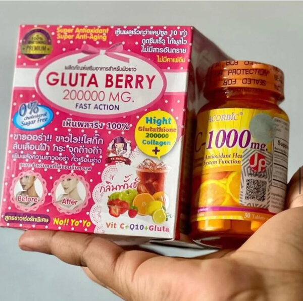 Gluta berry and vitamin c set