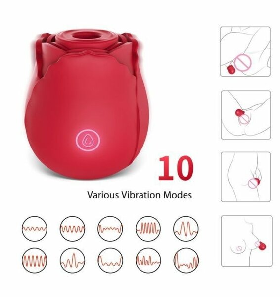 LZDUATAN USB Rose Vibrator Vag