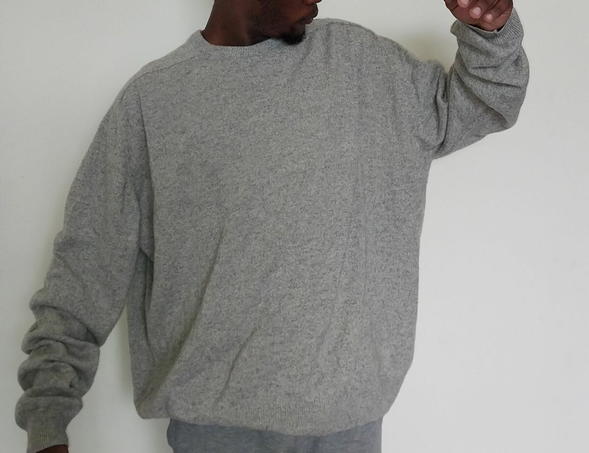 Grey lambswool sweater