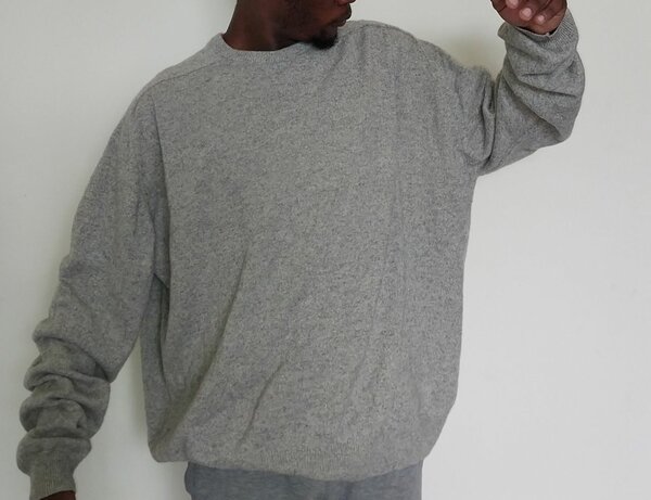 Grey lambswool sweater