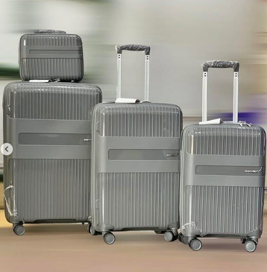 Set of 4 suitcases, gray