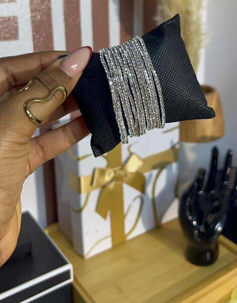 Elegant Silver Bracelets Set