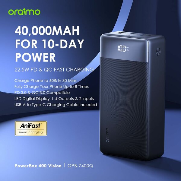 Oraimo PowerBank 40000mAh PD