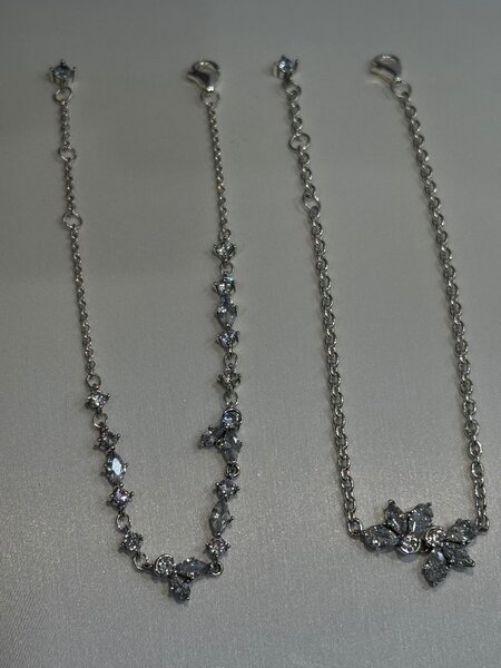 Браслет тенниска из серебра