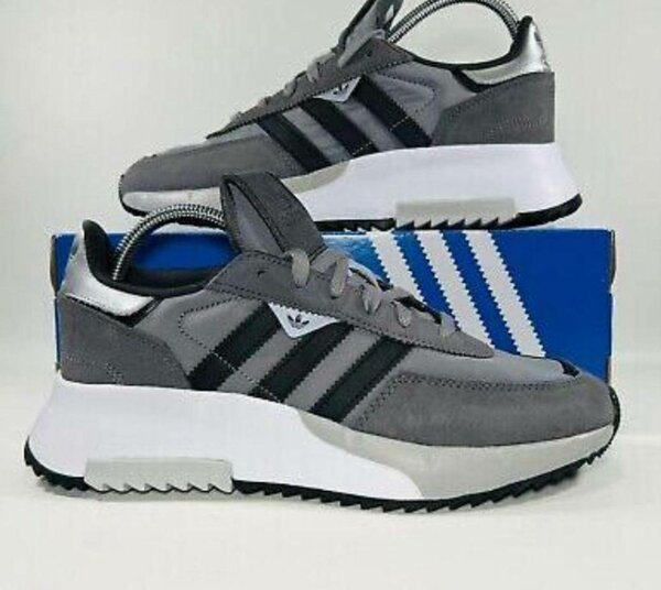 Baskets Adidas en cuir gris