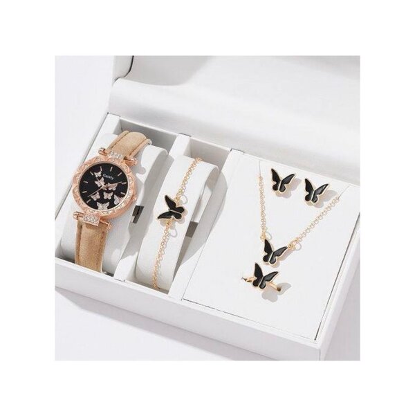 Ensemble Montre et Bijoux Papillon