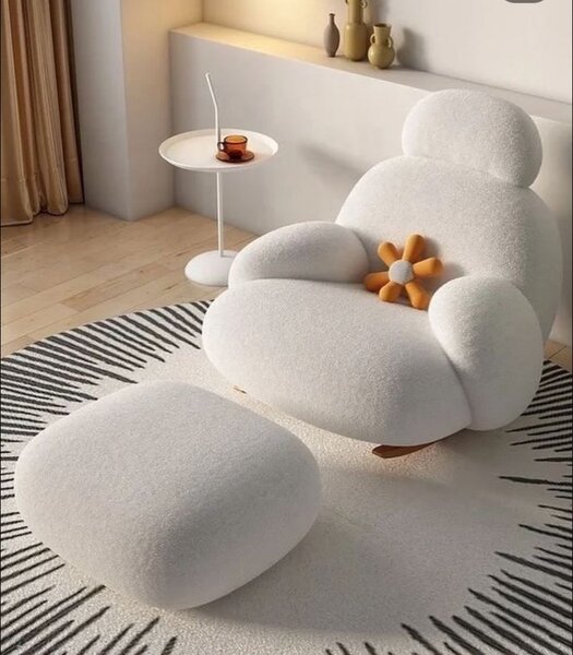 Fauteuil moderne avec repose-pieds