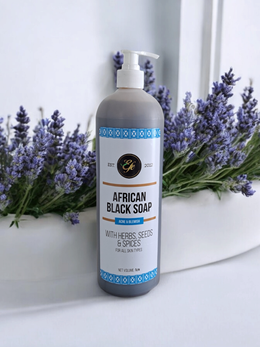 Acne & Blemish Cleanser African Black Soap 1.2 Ltrs