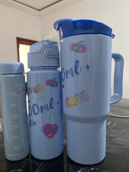 Gourde 3 en 1 bleu ciel