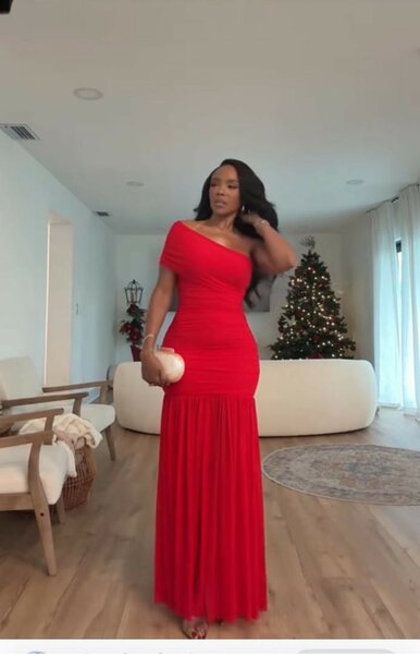 Robe élégante asymétrique femme