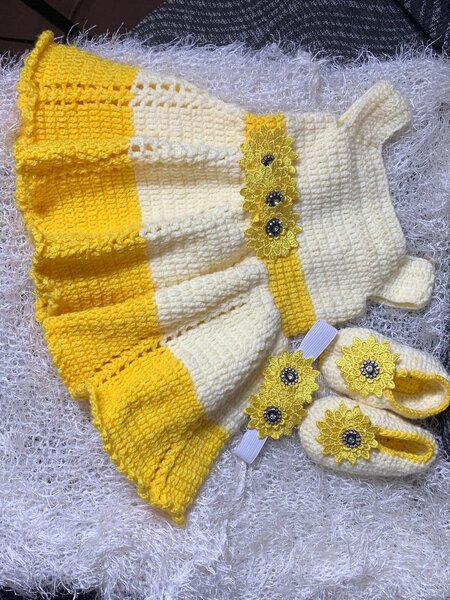 Ensemble Bébé Tricoté Soleil