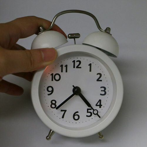 Réveil vintage cloche pour chambre en acier inox