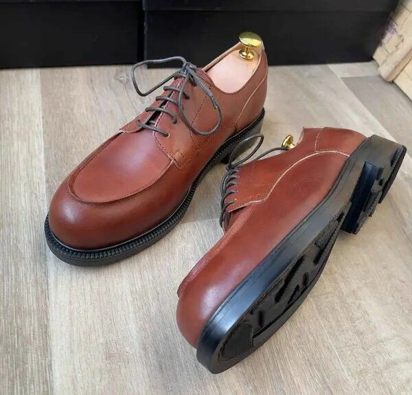 Chaussures de ville homme cuir noir et marron