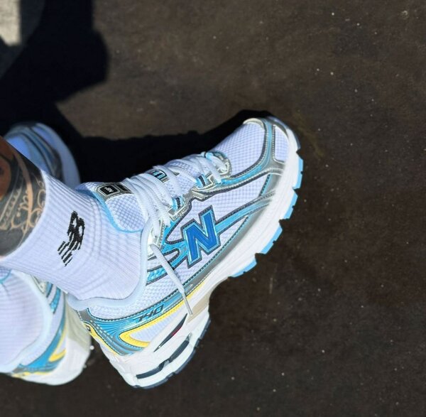 Baskets confortables bleu-blanc