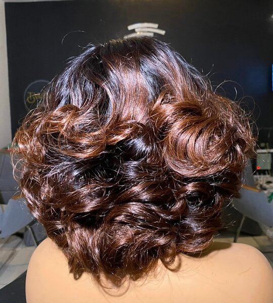 Perruque bouclée ombrée SDD