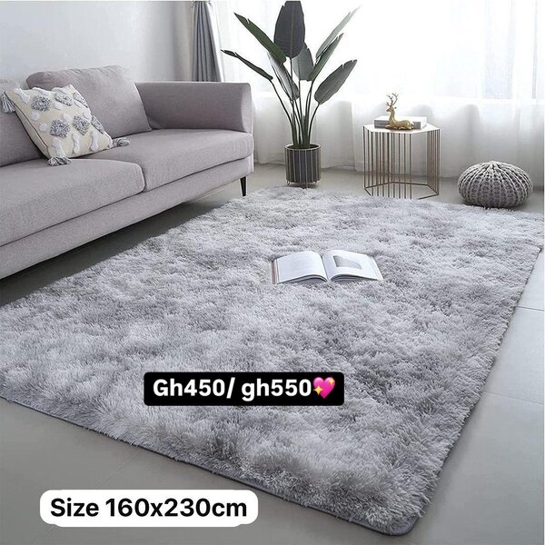 Fluffy carpet grey 160x230
