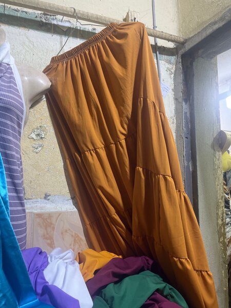 Jupe Longue Bohème Orange