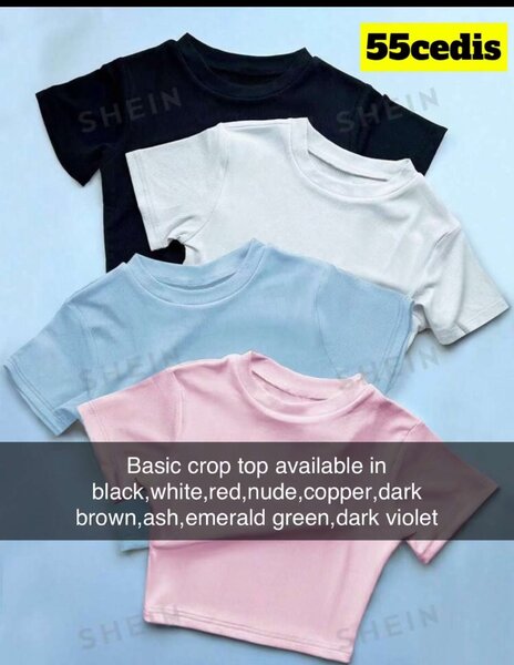 Cropped basic tops