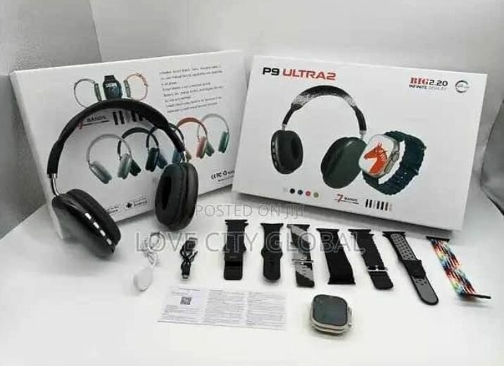P9 headphones and smart watch