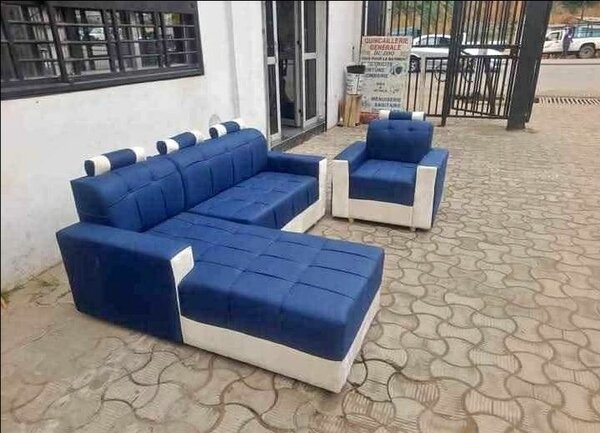 Canapé d'angle bleu moderne