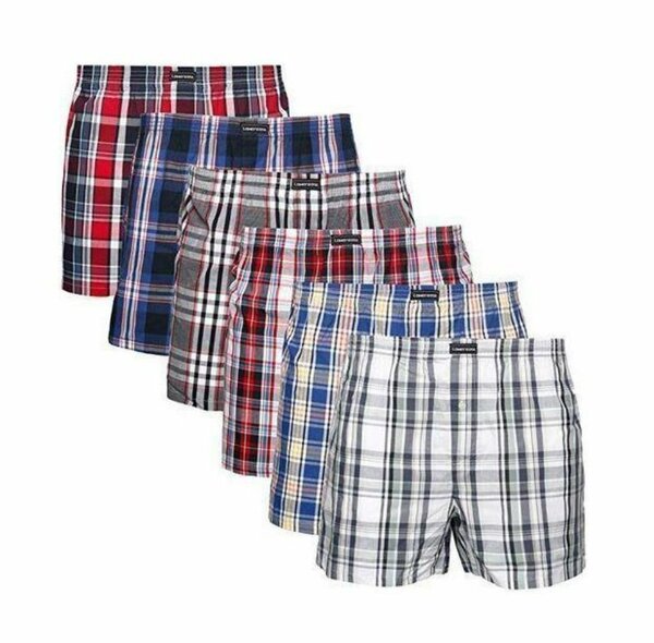 Boxers homme en coton à carreaux