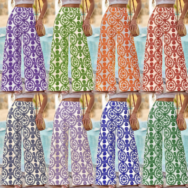 Pantalon ample imprimé bohème