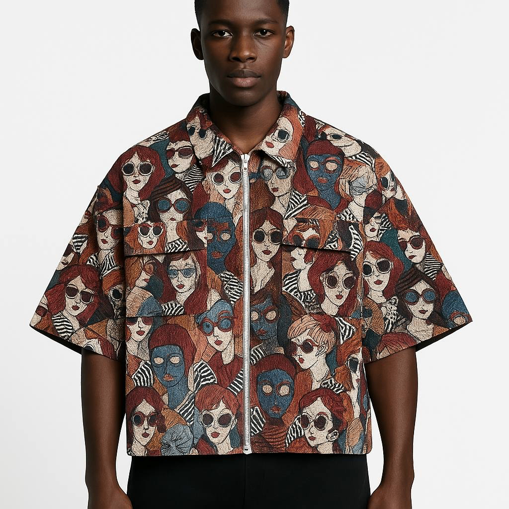 Lady In Glass Cropped Shirt