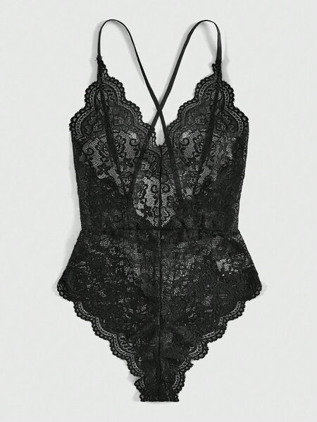 Body en dentelle noire élégante