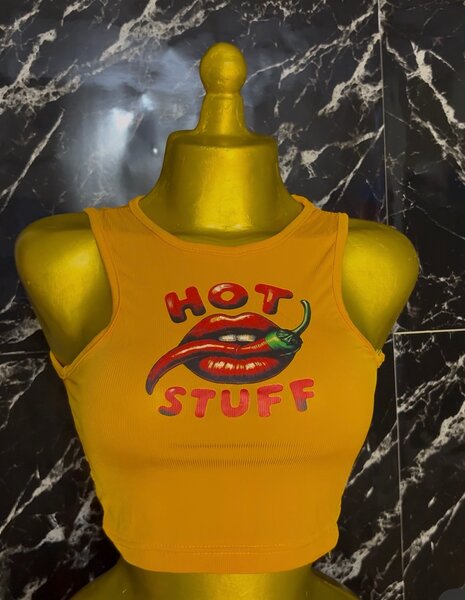 T-shirt femme Hot Stuff jaune