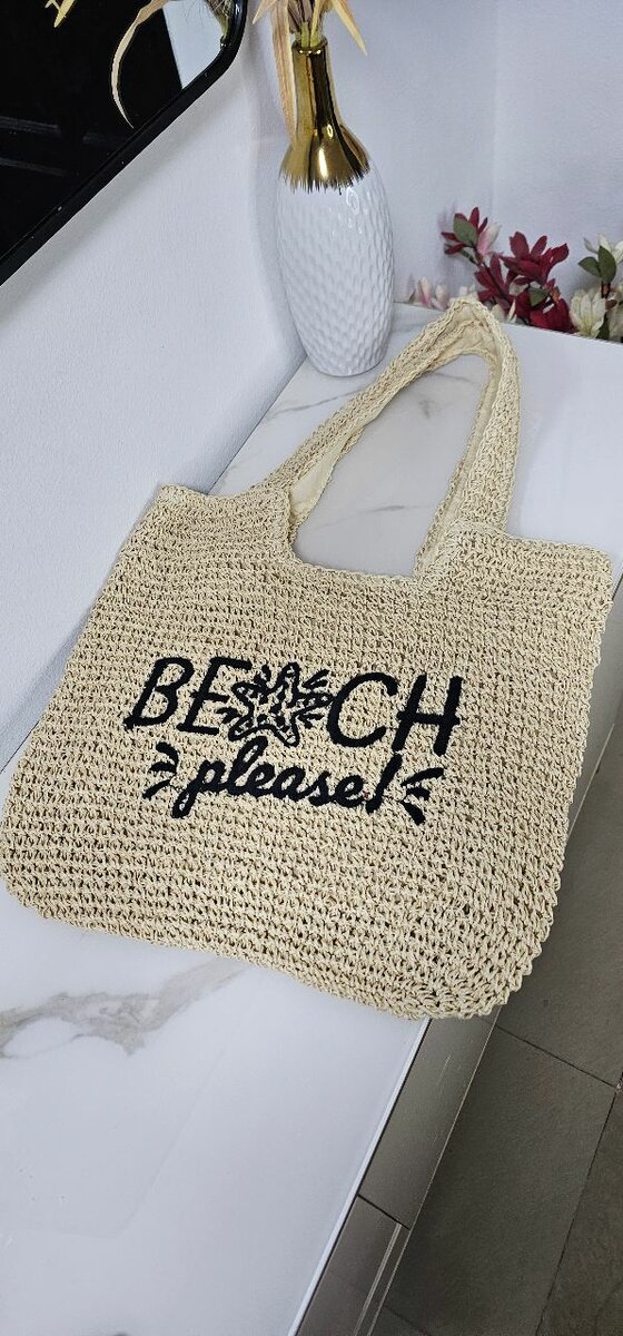 Sac de plage en paille