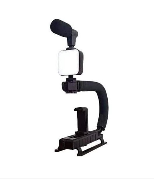 Poignet Stabilisateur vidéo LED, Micro, support - Noir