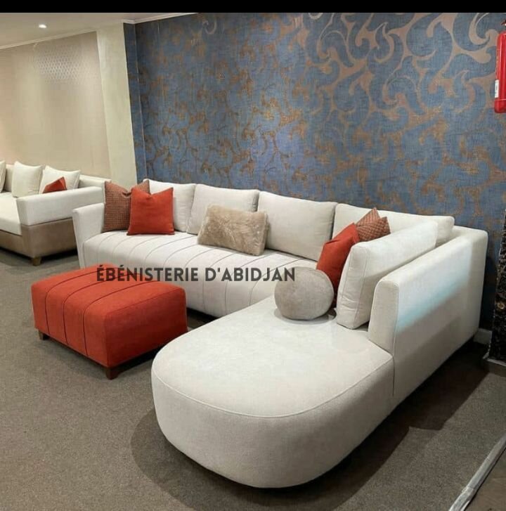 Canapé d'angle design en tissu