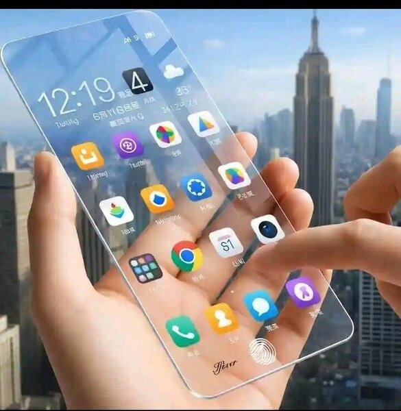 Smartphone transparent futuriste
