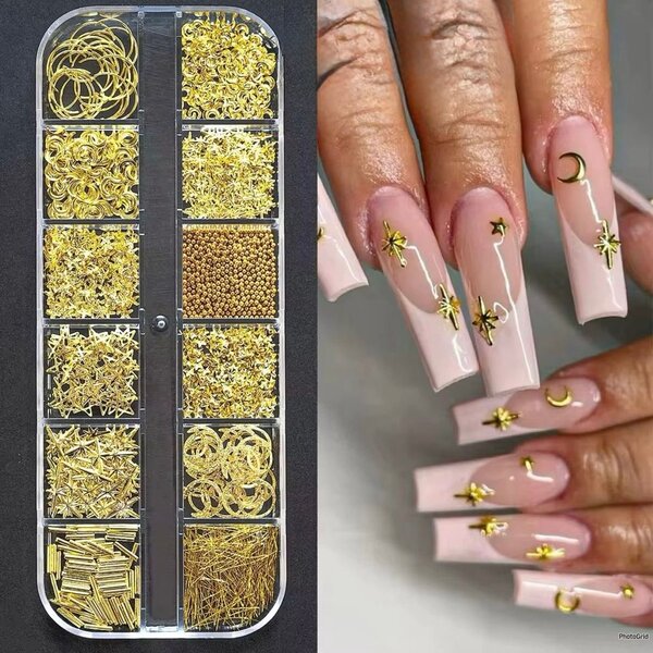 Set d'art pour ongles doré