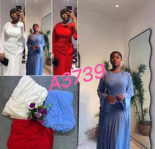 Robe en tricot rayée pour femme