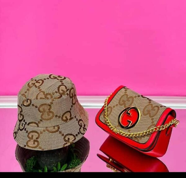 Gucci bag with hat