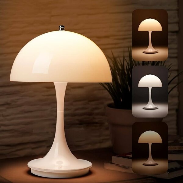 Mushroom table lamp cordless