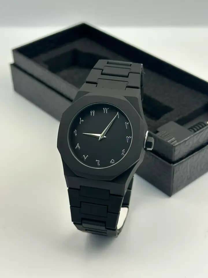 Montre Homme Luxe Noir Simple
