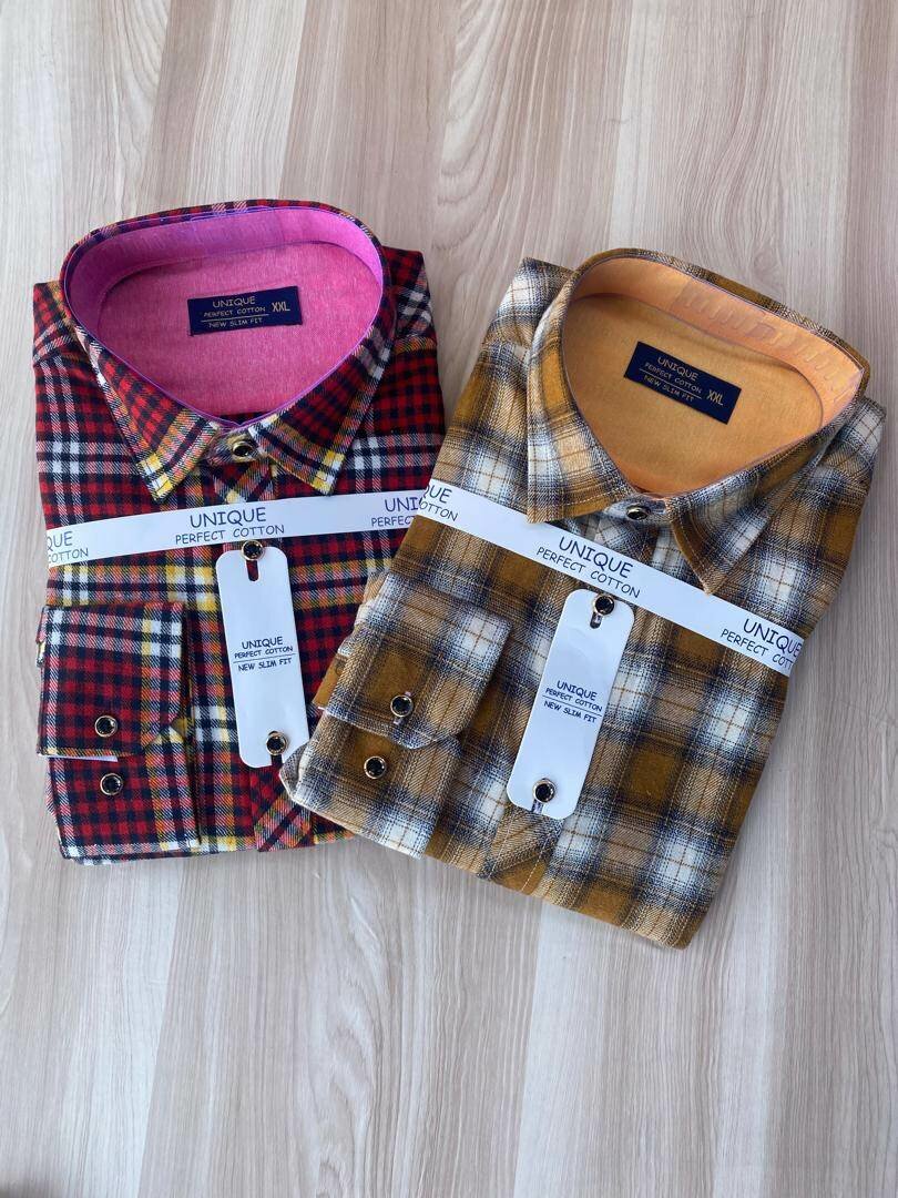 Check long sleeves shirts for men