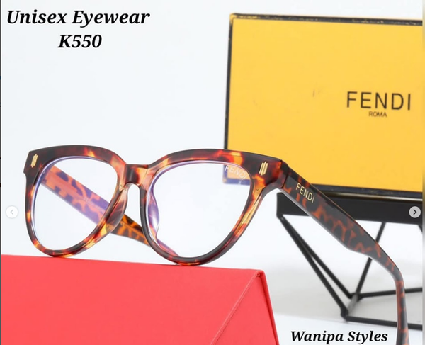 Women's glasses in leopard print Fendi