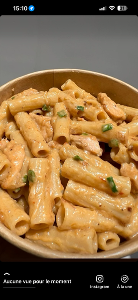 Pâtes crémeuses au poulet