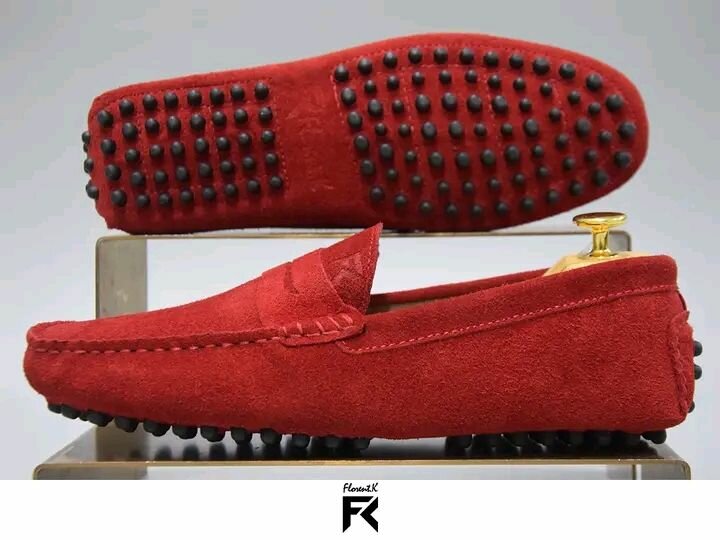 Chaussures mocassin en daim pour hommes