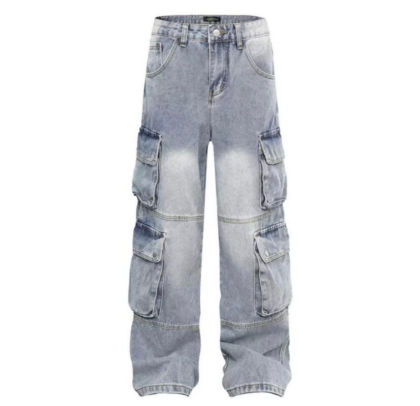 Pantalons cargo denim larges