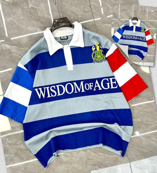 Polo Rayé à Manches Courtes