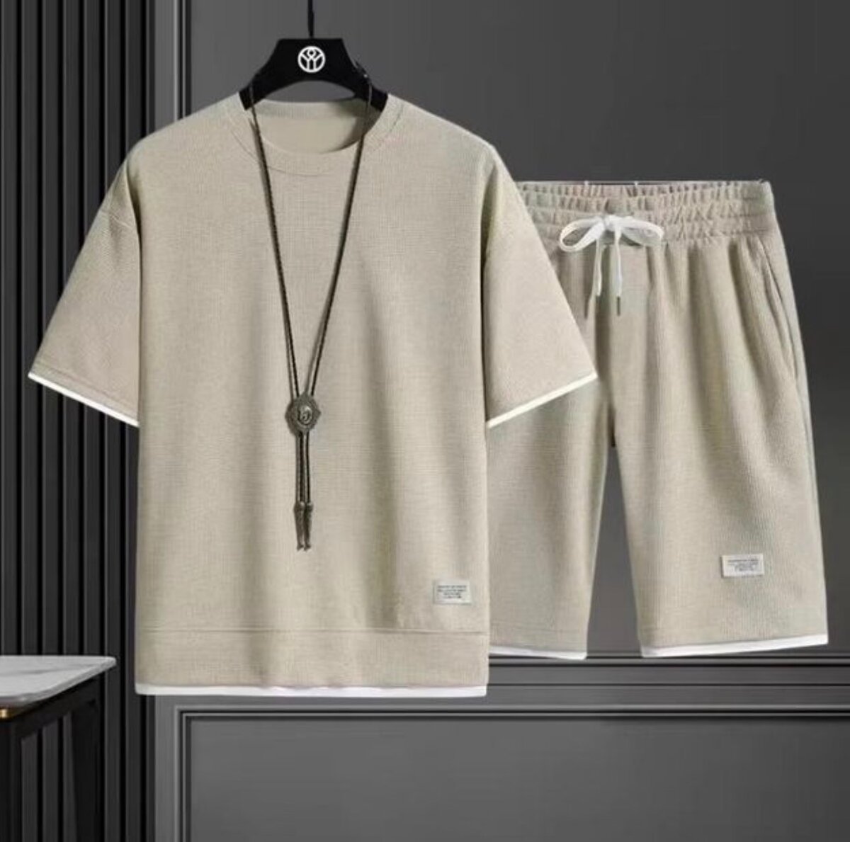 Ensemble homme été beige