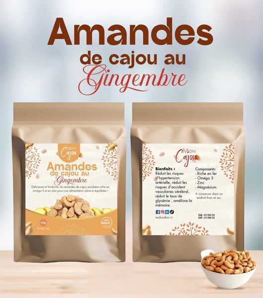Amandes de Cajou au Gingembre