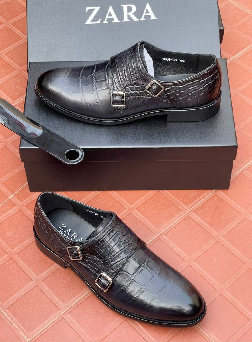 Zara Monk Strap Leather shoes